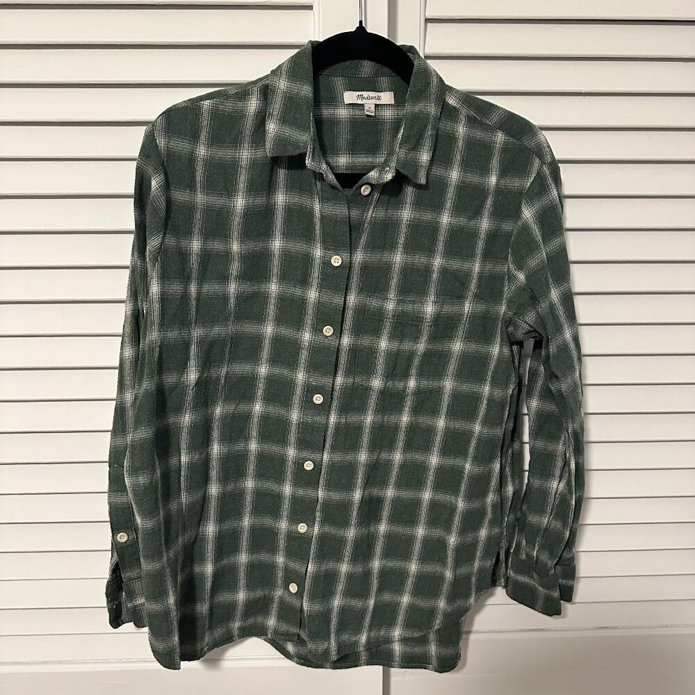 Madewell Oversized Ex-Boyfriend Flannel in Delford Plaid